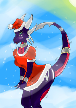 6_horns anthro black_body blush claws countershading day female feral green_eyes horn jewelry magenta_body magenta_scales membrane_(anatomy) membranous_wings multi_horn multicolored_body nude red_body scales sky snow solo spiked_tail spikes spikes_(anatomy) sun tail two_tone_body ventral_scales white_horn wing_claws wings crystal_knight_(artist) activision european_mythology mythology spyro_the_dragon the_legend_of_spyro cynder dragon mythological_creature mythological_scalie reptile scalie western_dragon absurd_res digital_media_(artwork) hi_res