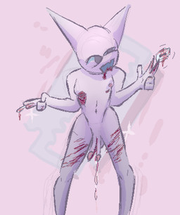 anthro blood blood_from_penis blood_on_hand blood_on_leg blood_on_penis bodily_fluids circumcised genital_mutilation genital_torture genitals gore gore_focus male mutilation penis pink_background self-harm simple_background solo wounded not_for_bread femtanyl token_(femtanyl) felid feline mammal absurd_res hi_res