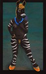 abstract_background anthro breasts female gem hand_on_breast hand_on_hip hooves jewelry long_ears necklace nude painted_hooves pearl_(gem) pearl_necklace pubes red_eyes solo standing stripes white_stripes rackuur asinus donkey equid equine hybrid mammal zebra zebroid zonkey 5:8