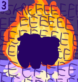 abuse burning death dialogue dying feral fire screaming silhouette solo text torture wall_of_text an0n_g1rl fluffy_pony fluffy_pony_(species) mammal 2025 digital_media_(artwork) english_text hi_res