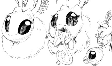 antennae_(anatomy) black_sclera blush female long_tongue mandibles tongue wings sunibee arthropod insect lepidopteran moth monochrome