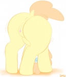 anus baby blue_eyes butt butt_focus clitoral_winking clitoris dock_(anatomy) female feral genitals hair orange_hair presenting pussy solo tail young young_feral lamiaaaa friendship_is_magic hasbro my_little_pony pumpkin_cake_(mlp) equid equine horse mammal pony 2015