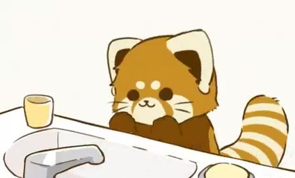 ambiguous_gender biped brown_body brown_fur chibi dot_eyes feral fur simple_eyes soap solo towel washing_hands water shi_nominmin ailurid mammal red_panda 2020 animated long_playtime low_res no_sound video