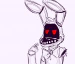 animated animatronic anthro bonnie_(fnaf) bow_(feature) bow_tie five_nights_at_freddy's glowing glowing_eyes lagomorph leporid machine mammal rabbit red_eyes robot scottgames short_playtime solo toy-bonnie
