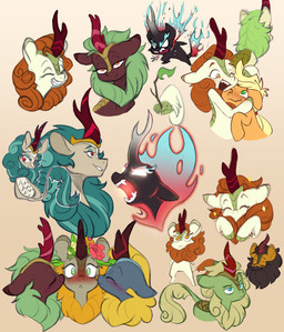 bedroom_eyes biped blush chibi cloven_hooves dipstick_ears duo ear_markings ears_down eyebrows eyes_closed fangs female feral fur group hooves horn kiss_on_cheek kissing looking_at_viewer mane markings multicolored_ears narrowed_eyes one_eye_closed pivoted_ears scales seductive sharp_teeth smile teeth trio doodlemark asian_mythology chinese_mythology east_asian_mythology friendship_is_magic hasbro my_little_pony mythology applejack_(mlp) autumn_blaze_(mlp) cinder_glow_(mlp) queen_rain_shine_(mlp) dragon earth_pony equid equine horse kirin mammal mythological_creature mythological_scalie nirik pony scalie 2022 absurd_res hi_res multiple_images