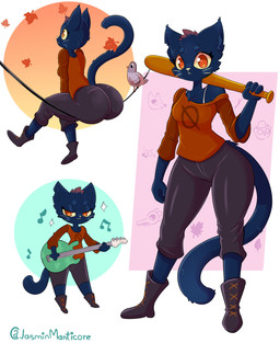 anthro baseball_bat bass_guitar bat_(object) big_butt blue_body blue_fur boots bottomwear butt clothing eyebrows female footwear fur guitar half-closed_eyes looking_at_viewer musical_instrument narrowed_eyes pants plucked_string_instrument red_eyes shirt shoes sitting smile solo standing string_instrument thick_eyebrows topwear yellow_sclera jasminthemanticore night_in_the_woods mae_borowski avian bird columbid domestic_cat felid feline felis mammal pigeon absurd_res hi_res