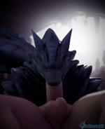 ambiguous_gender ambiguous_penetrated anthro anthro_penetrated balls blue_body blue_scales cave duo erection fellatio genitals human_on_anthro human_penetrating human_penetrating_anthro humanoid_genitalia humanoid_penis interspecies irrumatio male male/ambiguous male_on_anthro male_penetrating male_penetrating_ambiguous oral oral_penetration penetration penile penis penis_in_mouth scales sex tail thrusting conditional_dnp dasharky3d capcom monster_hunter human lunagaron mammal scalie 2025 3d_(artwork) 3d_animation animated blender_(artwork) digital_media_(artwork) hi_res sound webm