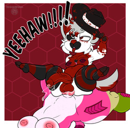 anal anal_penetration anthro areola balls big_balls big_breasts big_penis bodily_fluids breasts cowgirl_position cum cum_inside cum_while_penetrated cumshot duo ejaculation foreskin from_front_position genital_fluids genitals gynomorph inflated_belly inflation intersex intersex/intersex knot knotted_penis looking_pleasured nipple_piercing nipples on_bottom on_top orgasm penetration penile penile_penetration penis piercing romantic romantic_couple sex shortstack simultaneous_orgasms spread_legs spreading thick_thighs tongue tongue_out linyxart mythology folfie_winter seraris ailurid canid canine canis deer dragon dragonfruit_(elvche) eastern_dragon fox hybrid mammal mythological_creature mythological_scalie red_panda scalie wolf hi_res