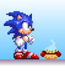 anthro clothing eating food gore handwear male organs simple_background solo stomach zanudus sega sonic_the_hedgehog_(series) sonic_the_hedgehog 2d_animation animated short_playtime