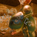 anthro belly_grab bodily_fluids breasts detailed_background dialogue duo female genitals gynomorph intersex intersex/female mask onomatopoeia penis plant rumbling_stomach saliva sound_effects stomach_acid text vore x-ray_view sonlink cryptiacurves_(modeler) mario_bros nintendo fan_character elemental_creature elemental_humanoid flora_fauna humanoid piranha_plant plant_humanoid shyguy absurd_res hi_res