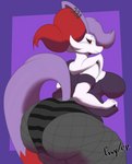 anthro breasts ear_piercing ear_ring eyebrow_piercing facial_piercing female nose_piercing nose_ring piercing ring_piercing solo guyzep nintendo pokemon braixen canid canine generation_6_pokemon mammal pokemon_(species) shiny_pokemon absurd_res hi_res