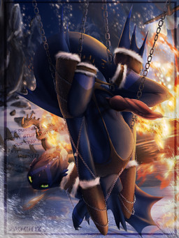 anus bdsm bodily_fluids bondage bound captured claws exposed feral fire forced genital_fluids genitals male paws peeing rope scales ship solo suspension urine vehicle watercraft watersports wings proximity_nightfury_(artist) dreamworks european_mythology how_to_train_your_dragon mythology dragon fury_(httyd) mythological_creature mythological_scalie night_fury scalie western_dragon 3:4 absurd_res hi_res