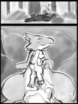 3:4 after_sex afterglow anthro asdfjkl03 base_two_layout bodily_fluids cave_story comic cum digital_media_(artwork) dragon dripping duo eyes_closed female forest genital_fluids greyscale happy lagomorph larger_male leporid lying male male/female mammal mimiga monochrome mythological_creature mythological_scalie mythology on_back onomatopoeia outside plant rabbit scalie size_difference sky_dragon_(cave_story) sleeping smaller_female sound_effects tail text the_end tree two_panel_image two_row_layout wood