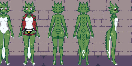 ahegao angry anthro belt black_clothing black_panties black_underwear breasts clothing dagger dungeon featureless_breasts female female_anthro female_virgin front_view green_body green_scales happy heterochromia horn leg_belt lesbian_pride_colors lgbt_pride looking_pleasured melee_weapon nude nude_anthro nude_female panties pantsless_anthro pantsless_female pride_colors rear_view scales side_view solo spikes stated_homosexuality stated_sexuality stated_virginity tail text torn_clothing underwear virgin weapon white_body white_scales hantanyaw44 hanta kobold scalie absurd_res digital_media_(artwork) hi_res model_sheet pixel_(artwork)