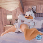 anthro balls bed bedroom edging feet flippers foreskin furniture genitals male masturbation on_bed penis solo chocoscorner sound_warning modjo anatid anseriform avian bird duck 1:1 3d_(artwork) 3d_animation animated digital_media_(artwork) hi_res short_playtime sound webm