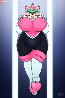 alternate_costume anthro big_breasts breasts camel_toe clothed clothing cosplay female green_eyes huge_breasts levitating nipple_outline solo drxii sega sonic_the_hedgehog_(series) amouge amy_rose rouge_the_bat eulipotyphlan european_hedgehog hedgehog mammal 2020 2:3 absurd_res digital_media_(artwork) hi_res