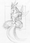 animal_genitalia anthro balls big_balls claws fully_sheathed genitals grin horn humanoid_pointy_ears looking_at_viewer male muscular muscular_male nude pointy_ears sheath sitting smile solo spikes spread_legs spreading tail megfluff mythology jakob_(megfluff) dragon mythological_creature mythological_scalie scalie greyscale monochrome sketch