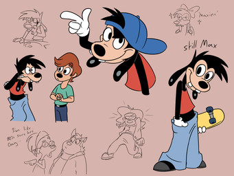 adolescent anthro applying_makeup backwards_baseball_cap backwards_hat baseball_cap bent_arm black_body black_eyes black_fur black_hair black_nose blue_bottomwear blue_clothing blue_hat blue_headwear blue_pants blush bottomwear brown_bottomwear brown_bow brown_clothing brown_eyewear brown_gloves brown_hair brown_handwear brown_headkerchief brown_jacket brown_kerchief brown_nose brown_pants brown_shirt brown_sunglasses brown_tank_top brown_topwear buckteeth closed_smile clothed clothed_anthro clothed_female clothed_male clothing cosplay crop_top crossgender ear_piercing ear_ring eyebrows eyelashes eyewear female female_anthro floppy_ears ftm_crossgender fully_clothed fully_clothed_anthro fully_clothed_female fully_clothed_male fur gloves green_clothing green_shirt green_t-shirt green_topwear group hair hand_in_pocket hands_behind_back hands_together handwear hat headgear headkerchief headwear jacket kerchief long_hair looking_at_another looking_at_viewer lop_ears makeup male male_anthro mouth_closed mtf_crossgender multicolored_body nervous open_clothing open_jacket open_mouth open_topwear orange_eyebrows orange_hair oversized_bottomwear oversized_clothing oversized_pants overweight overweight_anthro overweight_female pants personal_grooming piercing pockets red_clothing red_crop_top red_shirt red_topwear ring_piercing shirt short_hair simple_background sink smile smiling_at_viewer sparkles standing sunglasses t-shirt talking_to_another tan_body tan_skin tank_top teeth text tomboy topwear two_tone_body white_clothing white_gloves white_handwear young young_anthro young_female young_male insertthenewblhere disney goof_troop max_goof pj_(goof_troop) powerline_(goof_troop) robert_zimmeruski roxanne_rover canid canine canis domestic_cat domestic_dog felid feline felis mammal 2025 4:3 digital_drawing_(artwork) digital_media_(artwork) english_description english_text flat_colors hi_res multiple_images