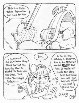 anthro big_butt bodily_fluids bra breasts butt clap clapping clothed clothed_anthro clothed_female clothing cutie_mark dialogue dominant dominant_anthro dominant_female duo eyelashes female fully_clothed fully_clothed_anthro fully_clothed_female horn horn_jewelry horn_ring imminent_spanking inhibitor_ring jewelry magic_inhibitor magic_suppression partially_clothed_anthro partially_clothed_female pillow pincushion ring_(jewelry) scared sewing_needle spanking_machine speech_bubble submissive submissive_anthro submissive_female sweat sweaty_face text torture_device underwear circe_(artist) friendship_is_magic hasbro my_little_pony mythology blue_nile_(mlp) rarity_(mlp) earth_pony equid equine horse mammal mythological_creature mythological_equine pony unicorn black_and_white comic english_text monochrome