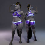 3d_avatar anthro athletic_wear bottomwear bra clothing female gym_bottomwear gym_shorts horn hotpants purple_eyes shorts solo sports_bra underwear vrchat_model jankenponponpon mythology vrchat equid equine horse mammal mythological_creature mythological_equine unicorn 1:1 3d_(artwork) 3d_animation animated digital_media_(artwork) full-length_portrait no_sound portrait short_playtime webm