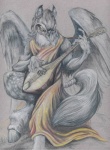 anthro beak bouzouki clothed clothing feathered_wings feathers fur grey_body grey_feathers grey_fur hooves lute male markings music musical_instrument performer playing_music plucked_string_instrument solo spots spotted_body spotted_fur string_instrument tail wings yellow_eyes cara_mitten european_mythology greek_mythology mythology avian gryphon hippogriff mythological_avian mythological_creature restricted_palette