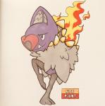 2019 3_toes alternate_color ambiguous_gender anthro armless bat biped black_eyes english_text fakemon fangs featureless_crotch feet fighting_pose fire firefightdex front_view full-length_portrait fur generation_5_pokemon glowing glowing_body glowing_fur green_body green_fur grey_body grey_fur heart_nose heart_symbol hi_res mammal marco_fanjul marker_(artwork) mixed_media nintendo nude on_one_leg pen_(artwork) pink_nose pokemon pokemon_(species) portrait pose purple_ears raised_leg shadow simple_background smile smirk smug solo speaker_ears standing swoobat teeth text toes toony traditional_media_(artwork) white_background white_body white_fur yellow_body yellow_fur