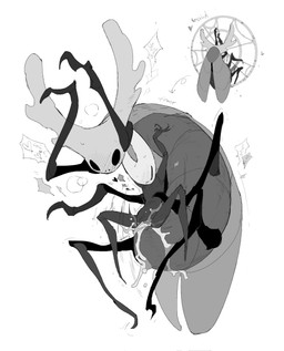 abdominal_bulge anthro anthro_on_feral anthro_penetrated arthropod_abdomen arthropod_abdomen_genitalia arthropod_abdomen_penis bestiality biped black_body blush blush_lines bodily_fluids deep_penetration dialogue duo excessive_genital_fluids excessive_precum excessive_vaginal_fluids eyes_closed featureless_feet feet female female_penetrated feral feral_penetrating feral_penetrating_anthro genital_fluids genitals heart_symbol horn insect_wings large_penetration larger_feral larger_male looking_pleasured male male/female male_penetrating male_penetrating_anthro male_penetrating_female penetration penile penile_penetration penis penis_in_vagina precum segmented_body sex simple_background size_difference smaller_anthro smaller_female smaller_penetrated speech_bubble stand_and_carry_position standing standing_sex stretched_vagina submissive submissive_female suspended_via_penetration sweat vaginal vaginal_fluids vaginal_penetration wings justdog hollow_knight:_silksong hollow_knight_(franchise) team_cherry hornet_(hollow_knight) styx_(hollow_knight:_silksong) arachnid arthropod spider 2026 greyscale hi_res monochrome