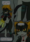 abstract_text comic digital_media_(artwork) english_text female genitals hair humanoid larro midna nintendo not_furry nude orange_hair pussy red_eyes shadow_beast solo tentacles text the_legend_of_zelda translated twili twilight_princess