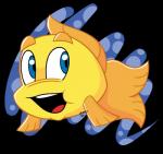 blue_eyes open_mouth open_smile scales simple_background smile solo transparent_background yellow_body yellow_scales halabaluu freddi_fish_(series) humongous_entertainment freddi_fish fish marine 2017 alpha_channel digital_drawing_(artwork) digital_media_(artwork) hi_res signature