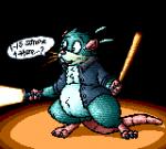 baton chipp clothing digital_media_(artwork) emenius flashlight flygon_(artist) jacket mammal murid murine pixel_(artwork) rat rodent solo topwear weapon