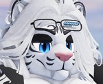 anthro blue_eyes fangs female mature_female solo teeth dreadded_llc felid mammal pantherine tiger veronica_(disambiguation) 3d_(artwork) digital_media_(artwork)