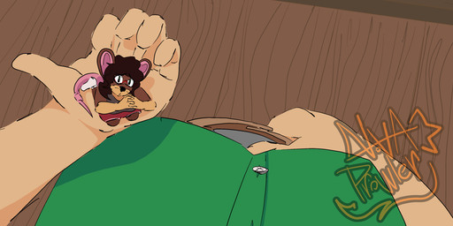 anthro begging duo female first_person_view human_pov imminent_sex in_hand looking_at_viewer macro male male/female male_pov micro removing_pants nova_prowler disney mice_tea pixar ratatouille gavin_van_der_valk margaret_de_campos human mammal hi_res