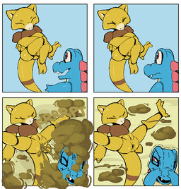 ambiguous_gender annoyed anthro black_eyebrows blue_body brown_body brown_fart_cloud butt casual_exposure disgust duo eyebrows eyelashes eyes_closed fangs fart fart_cloud farting_female farting_on_another farting_on_face female floating looking_at_another looking_back looking_back_at_another naive narrowed_eyes one_eye_closed open_mouth open_smile puffy_vulva red_eyes smile sound_effects spread_legs spreading squint tail teeth text turned_away vowelless vowelless_sound_effect yellow_body yellow_tail anonymous_artist nintendo pokemon abra crocodilian generation_1_pokemon generation_2_pokemon pokemon_(species) reptile scalie totodile 2026 comic