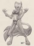 anthro bra breasts claws clothing female navel panties solo transformation underwear ratofblades mythology crystal_starr canid canine mammal murid murine mythological_canine mythological_creature rat rodent werecanid werecanine werecreature werewolf 3:4 greyscale hi_res monochrome traditional_media_(artwork)