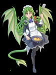 black_sclera blush bow_in_back clothed clothing cookware female food footwear frying_pan heart_symbol holding_object kitchen_utensils looking_at_viewer maid_uniform monster_girl_(genre) neck_bow one_eye_closed pseudo_hair shoes simple_background smile solo spatula tentacle_hair tentacles tools transparent_background uniform waist_bow wings wink jon-smitten cthulhu_mythos h._p._lovecraft cthulhu eldritch_abomination humanoid 3:4 alpha_channel