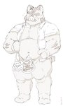 anthro blush clothed clothing kemono male musclegut muscular open_clothing open_shirt open_topwear overweight overweight_male shirt simple_background solo text topwear white_background jinjin666 knights_college hermann_(knights_college) mammal suid suine sus_(pig) wild_boar 2025 3:5 censored hi_res japanese_text