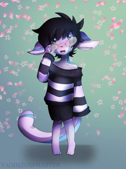 anthro black_hair blush bottomwear clothed clothing eyewear femboy front_view glasses gradient_background green_eyes hair looking_at_viewer male open_mouth oversized_clothing oversized_shirt oversized_topwear shirt shorts simple_background solo standing topwear white_body yaoimeowmaster domestic_cat felid feline felis mammal 2015 digital_drawing_(artwork) digital_media_(artwork) hi_res portrait three-quarter_portrait