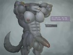 abs anthro armpit_hair balls biceps big_balls big_penis bodily_fluids body_hair fangs fur genitals humanoid_genitalia humanoid_penis male muscular muscular_anthro muscular_male pecs penis solo sweat tail teeth vein veiny_penis fleshformomo league_of_legends riot_games tencent warwick_(lol) canid canine canis mammal wolf hi_res