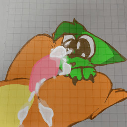 anthro attraction bodily_fluids claws cum cum_on_face cum_on_penis cumshot duo ejaculation feet feral genital_fluids genitals male male/male out_of_focus paper_background penis sirunfurr nintendo pokemon charizard felid feline generation_1_pokemon generation_9_pokemon lizard mammal pokemon_(species) reptile scalie sprigatito 1:1 animated hi_res