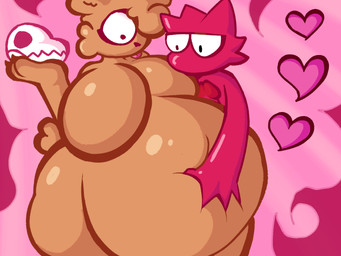 abstract_background big_butt big_penis butt female genitals huge_penis hyper hyper_genitalia hyper_penis overweight penis vore p34nutbunny mythology p34nutbunny_(p34nutbunny) sugerplump_(sugerplump) dragon mammal mythological_creature mythological_scalie scalie 4:3 hi_res