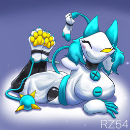 4_toes anthro barefoot blue_hair blush bound breasts butt claws clothed clothing feet female foot_focus footwear fully_clothed fur hair hindpaw legs_tied legs_up looking_at_viewer lying machine on_front one_eye_closed pawpads paws plantigrade restrained shoes simple_background smile smiling_at_viewer soles solo stirrup_leggings stirrup_legwear submissive submissive_female the_pose toe_claws toeless_legwear toes wink yellow_eyes yellow_pawpads rz54 deltarune undertale_(series) tasque_manager darkner felid mammal robot 1:1 absurd_res hi_res