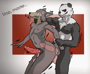 anal anal_orgasm anal_penetration anthro anthro_on_anthro anthro_penetrated anthro_penetrating anthro_penetrating_anthro ball_slap balls balls_deep bareback bodily_fluids bouncing_balls bouncing_penis cum cum_while_penetrated cumshot dominant dominant_anthro dominant_male domination/submission duo ejaculation erection from_behind_position genital_fluids genitals hands-free internal male male/male male_penetrated male_penetrating male_penetrating_male master orgasm penetration penile penile_penetration penis penis_in_ass sex slap submissive submissive_anthro submissive_male kapchynskyi beastars gouhin_(beastars) legoshi_(beastars) bear canid canine canis giant_panda mammal wolf 2d_animation animated motion_tweening