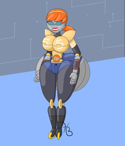 5_fingers accessory after_transformation big_breasts big_butt blue_floor breast_expansion breasts butt butt_expansion expansion female female_humanoid fingers grey_body hair hair_accessory hairband human_to_humanoid humanoid_hands lips machine no_pupils not_furry orange_hair ponytail red_lips robotization solo species_transformation standing standing_at_attention transformation yellow_hairband holdthebutter teenage_mutant_ninja_turtles teenage_mutant_ninja_turtles_(2012) april_o'neil humanoid robot robot_humanoid 2024 absurd_res digital_drawing_(artwork) digital_media_(artwork) english_description hi_res ibispaint_(artwork) signature