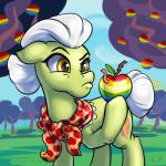 apple apple_pattern cutie_mark female feral food food_print fruit fruit_print mature_female mature_feral plant plant_print solo zap_apple karol_pawlinski friendship_is_magic hasbro my_little_pony granny_smith_(mlp) annelid earth_pony earthworm equid equine horse mammal pony worm 1:1 2015 hi_res