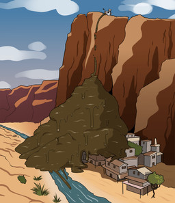 anthro anus belly bent_over big_anus big_belly big_breasts big_butt black_body blonde_hair bob_cut bottomless breasts building buried buried_in_feces butt canyon cliff clothed clothing crop_top detailed_background erect_nipples excessive_feces feces feces_pile female grass hair horn house huge_anus huge_butt hyper hyper_anus hyper_feces mature_female multicolored_body nipple_outline nipples overweight pink_anus pink_clothing pink_crop_top pink_shirt pink_topwear plant pooping puffy_anus rear_view river rock scenery shirt solo tail thick_thighs topwear town tree white_body wide_hips bluepants lucille_blackworth_(zangg) bovid bovine cattle mammal 2025 digital_drawing_(artwork) digital_media_(artwork) hi_res smaller_version_at_source