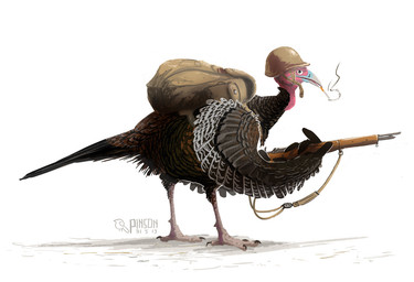 ambiguous_gender armor backpack beak cigarette feathered_wings feathers feral gun headgear helmet military ranged_weapon rifle smoke smoking soldier solo warrior weapon wings bombird avian bird galliform phasianid turkey 2013