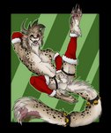 2022 4_ears 4_horns alpha_channel animal_genitalia anthro arm_warmers armwear balls biped black_body black_fur charr christmas christmas_clothing claws clothing dewclaw digital_media_(artwork) digitigrade fangs felid femboy finger_claws fluffy fluffy_tail fully_sheathed fur genitals green_tail guild_wars hair hand_behind_head hi_res holidays horn leg_warmers legwear looking_at_viewer male mammal mottled mottled_nose mottled_pawpads mottled_tongue multi_ear multi_horn one_eye_closed pawpads paws raised_leg red_eyes sheath solo tail tan_body tan_fur tan_hair teeth tongue tongue_out vampirika white_balls white_body white_fur white_sheath wink winking_at_viewer