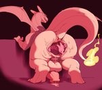 against_surface against_wall ambiguous_gender anal anal_juice anal_vore anthro anus balls big_anus big_balls big_butt big_penis bodily_fluids butt charizard digitigrade dragon duo fire firondraak generation_1_pokemon genital_fluids genitals hi_res huge_anus huge_balls huge_penis hyper hyper_anus hyper_balls hyper_genitalia hyper_penis interspecies larger_anthro larger_male leaning leaning_forward looking_back male membrane_(anatomy) membranous_wings mythological_creature mythological_scalie mythology nintendo nude pawsmasher penis pokemon pokemon_(species) pokephilia precum presenting presenting_hindquarters raised_tail restricted_palette scalie semi-anthro size_difference smaller_anthro smaller_male spread_anus spreading stretched_anus tail thick_tail thick_thighs vore wall_(structure) wide_hips wings
