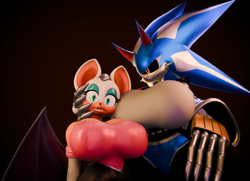 anthro armor big_breasts blue_body bodysuit breastplate breasts claws clothed clothing crossgender duo female female/female fur grabbing_head green_eyes grey_body growth hand_on_head hand_on_hip head_on_chest larger_female latex machine makeup membrane_(anatomy) membranous_wings metallic_body mouthless open_mouth red_eyes scared shocked simple_background size_difference skinsuit smaller_female spread_wings tight_clothing white_body white_fur wings leafytheleafer twilightv0ids_(modeler) valorlynz_(modeler) archie_comics sega sonic_the_hedgehog_(archie) sonic_the_hedgehog_(comics) sonic_the_hedgehog_(series) metal_sonic neo_metal_sonic rouge_the_bat bat eulipotyphlan hedgehog mammal robot robot_anthro 3d_(artwork) digital_media_(artwork) hi_res
