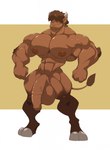 abs anthro arm_tuft balls big_balls big_biceps big_muscles big_pecs big_penis bovid_horn bovine_horn bovine_tail broad_shoulders brown_body brown_fur brown_hair brown_nipples digitigrade flaccid fur genitals hair hair_over_eyes hooves horn huge_balls huge_muscles huge_pecs huge_penis humanoid_pointy_ears hyper hyper_balls hyper_genitalia hyper_penis male muscular muscular_anthro muscular_arms muscular_male nipples nude pecs penis pointy_ears shaggy_hair solo thick_thighs tuft vein veiny_penis kartos bovid bovine mammal hi_res